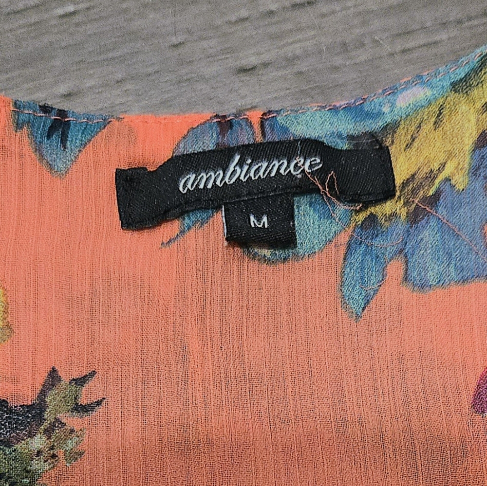 Ambiance•M {7/8}•Floral Racerback Tank - Picture 2 of 2